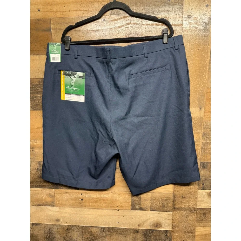 NWT Ben Hogan Performance Mens Golf Shorts Flat‎ Front Navy Blue 44 ZEFB98NB